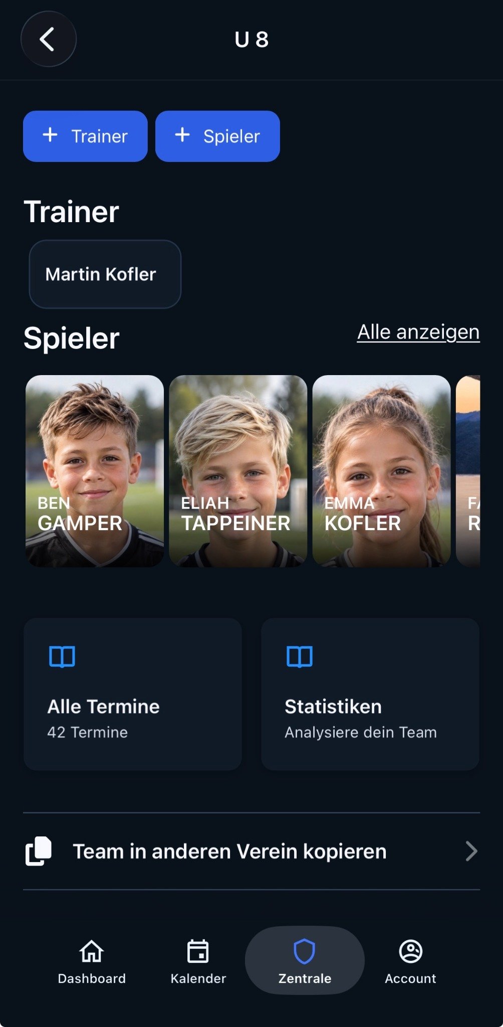Trainer – Evolve Sports App
