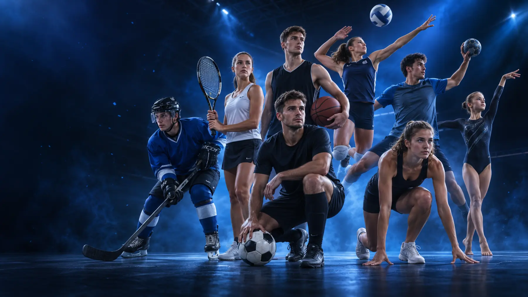 Sportlerinnen und Sportler aus unterschiedlichen Vereinssektionen